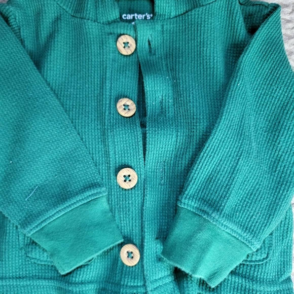 Carter's Baby Boy green matching set - Picture 5 of 6